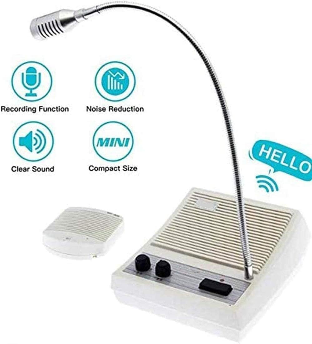 CHROX Two-Way Intercom System for Shop Window Counters, Window Intercom, Car Window Speaker System, Suitable for Bank Counters, Shops