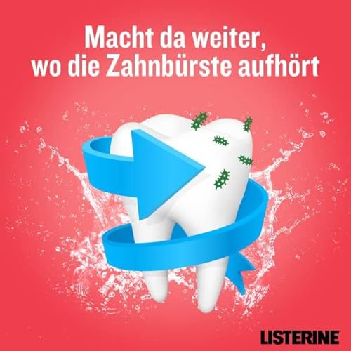 LISTERINE Smart Kidz Mild Berry 500 ml, antibakterielle Kinder Mundspülung ohne Alkohol und ohne Zucker, Mundwasser schützt vor Karies, geeignet für Kinder ab 6 Jahren