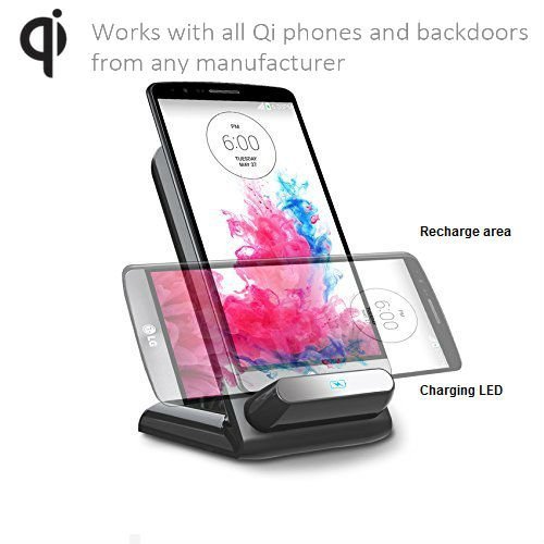 Tmvel T2 Wireless Charger Charging Mount Cradle Stand For Samsung Galaxy Note 8 S8 Plus S8+ S8 S7 S7 Edge Note 5 And Standard Charge For Iphone X Iphone 8 Iphone 8 Plus - No Ac Adapter #TOP1