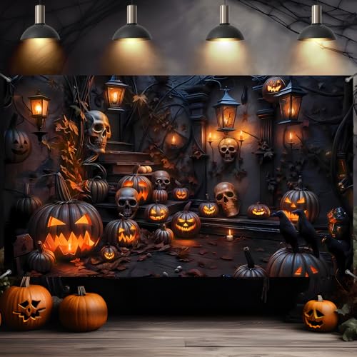 Evil Pumpkins Halloween Backdrop Image