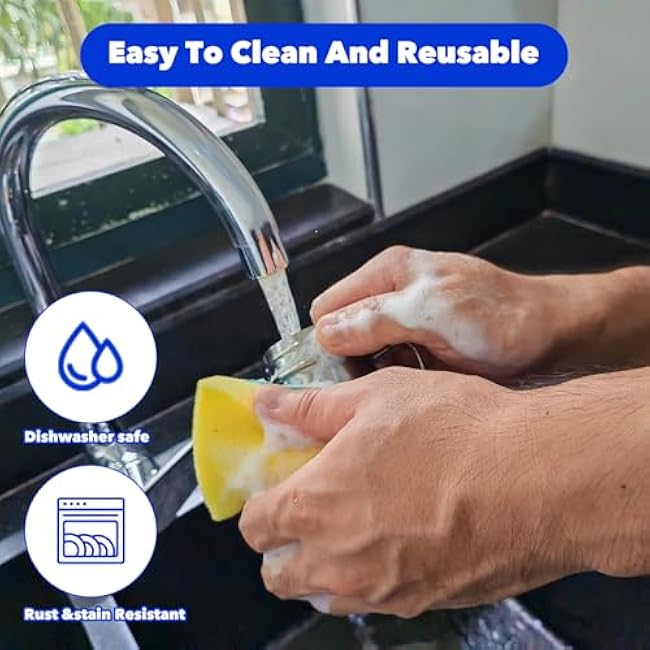 2 Pcs Powdered Sugar Shaker Duster - With Handle - Seasonings Spice Shakers With Holes and Lids - for Salt,Sugar,Spice,Coffee Flour Ect,6 Ounce Stainless Steel Baking Soda Shaker (small)