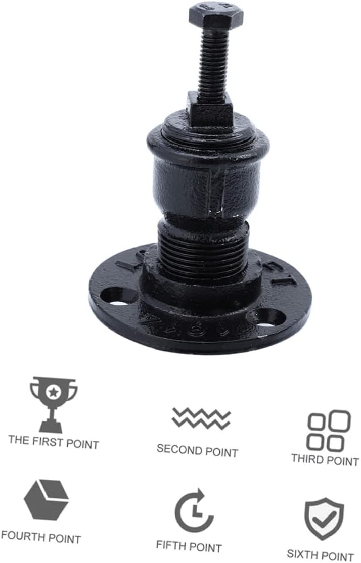 NUOBESTY 5pcs Wrought Wall Mounted Handrail Bracket for Staircase Durable Banister Rail Support Holder for Indoor Outdoor Use Easy Installation with Base for Enhanced Safety