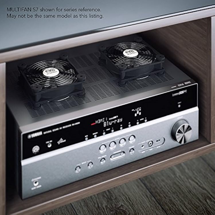 AC Infinity MULTIFAN S5, Quiet Dual 80mm USB Fan, UL-Certified for Receiver DVR PlayStation Xbox Computer Cabinet Cooling