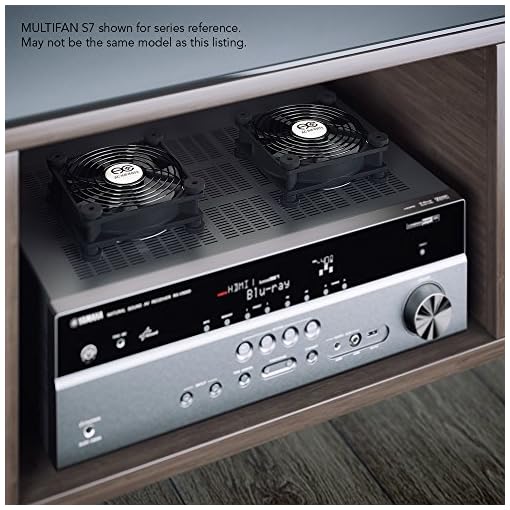 AC Infinity MULTIFAN S7-P, Quiet Dual 120mm AC-Powered Fan with Speed Control, for Receiver DVR Playstation Xbox Component Cooling - Image 8