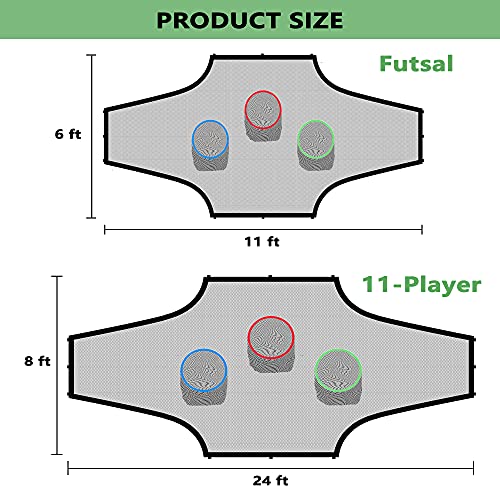 Prolee Soccer Goal Target Nets 12Ft X 6Ft With 7 Scoring Zones, Soccer Goal Target Training Aide With Colorful Targets, Strong Durable Martial For Longer Lasting #TOP1