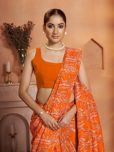Image of Garden Vareli Art Silk Floral Print Saree