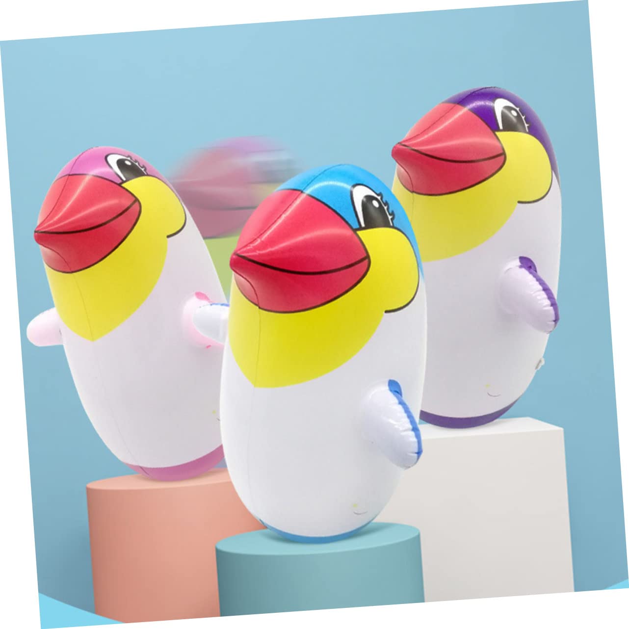 Yardwe Animal Tumbler Toys Inflatable Ornament Set Boys and Girls Decor Pvc Adornment for Home