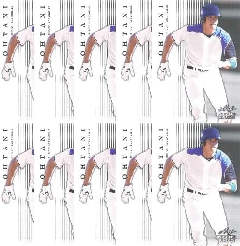 Lot of TEN(10) SHOHEI OHTANI 2018 Leaf Premier Rookie #PR5 EXCLUSIVE ROOKIE CARDS Los Angeles Dodgers in Ultra Pro Top Loaders! Special Limited Edition MINT ROOKIE Cards of Japan’s Babe Ruth!