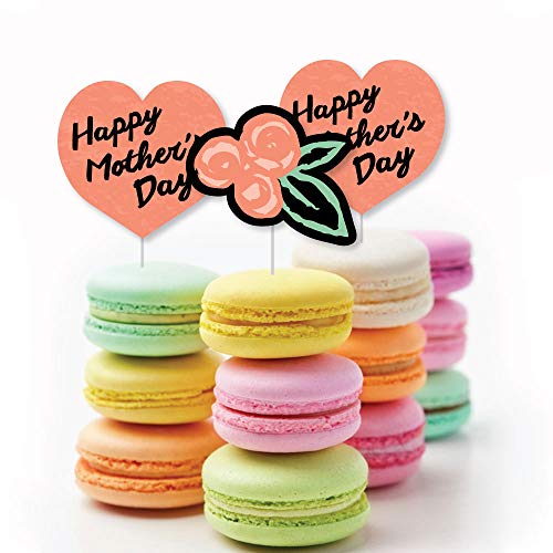 Best Mom Ever - Dessert Cupcake Toppers - Mother's Day Clear Treat Picks - Set Of 24 #TOP3