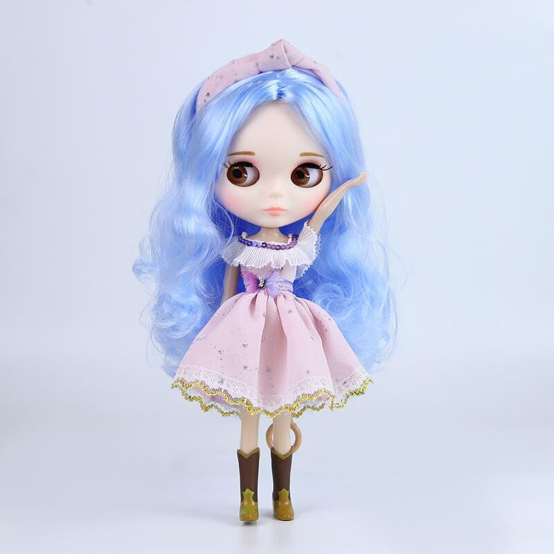 青い髪 Custom Blythe 人形 - ネオブライス