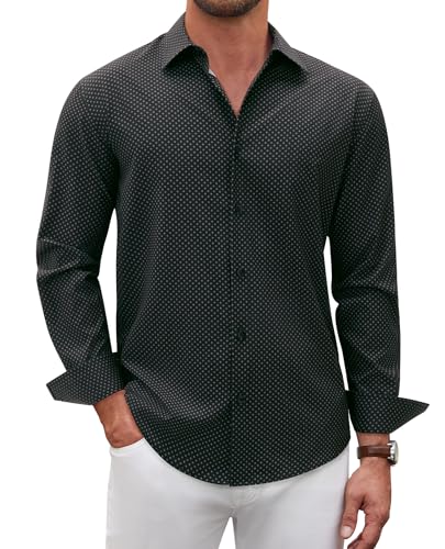 patterned dress shirts for men Lion Nardo Mens Printed Stretch Wrinkle Free Dress Shirts Long Sleeve Button Down Shirt Business Casual Shirt Black : Clothing, Shoes & Jewelry Pour Moi Red Leaf professional and casual wear. PromotionName: Fall Kick Off Event Size:L (Preorder: Ships between 8/24-9/4)