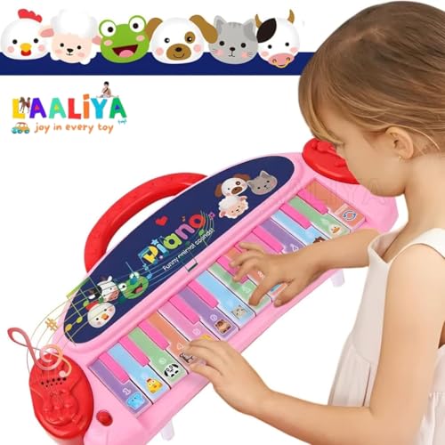 Image of Kids Animal Sound Piano Keyboard - Baby Musical Toy with Lights, Music & Fun Keys | Portable Learning Piano for Toddlers Age 1-5 | Mini Educational Music Instrument for Early Development