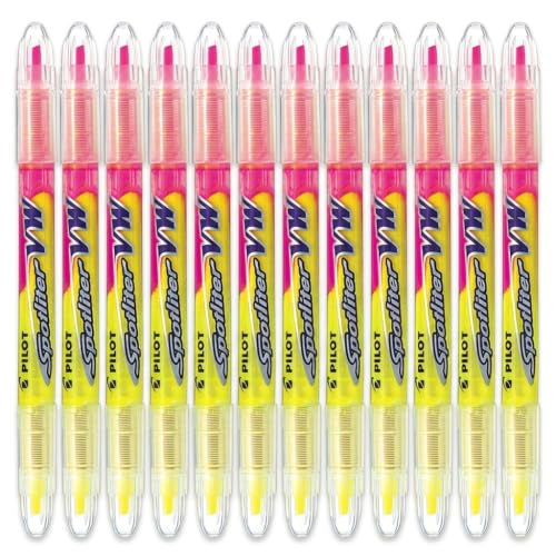 Image of Pilot Begreen Recycled VW Spotliter Double Ended Highlighter 3.6 mm Tip - Yellow/Pink, Box of 10