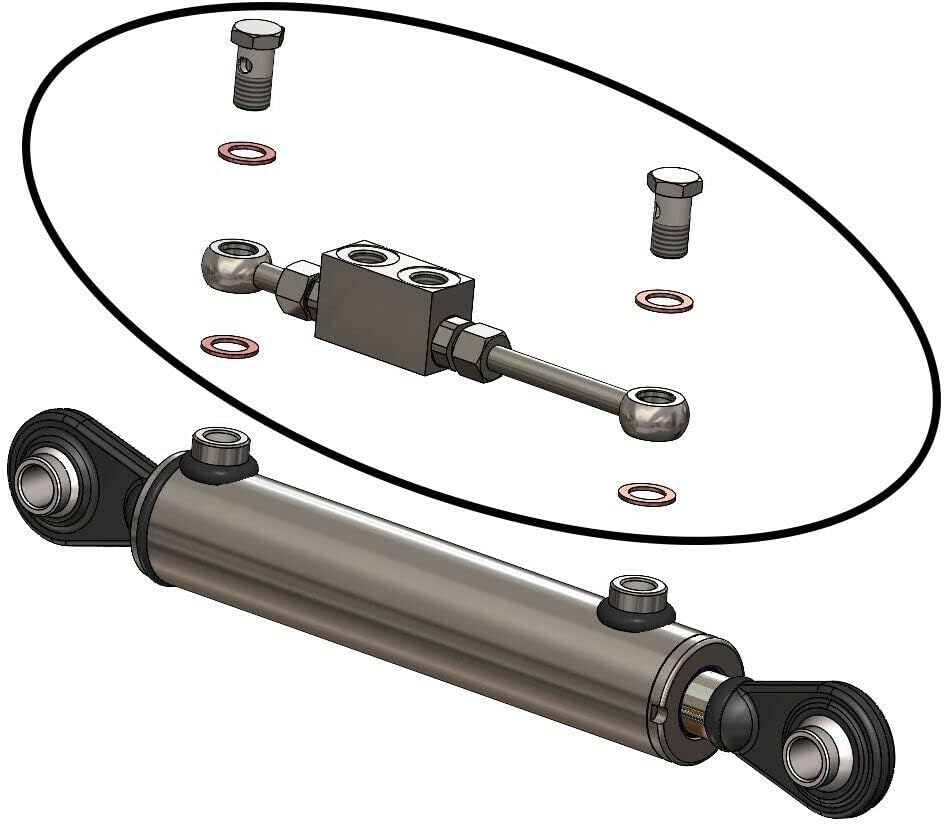 Hydraulic Double Pilot Operated Check Valve Kit for Double Acting Cylinder 3/8" BSP