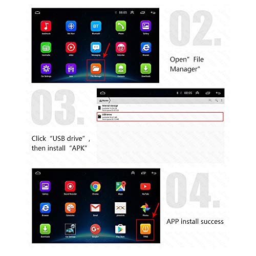 mewmewcat USB Android TPMS Sistema de monitoramento de pressão dos pneus Monitor de tensão Android S