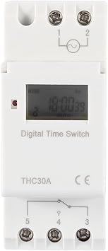 Programmable Timer Switch Digital LCD DIN Rail Time Relay 30A 12V