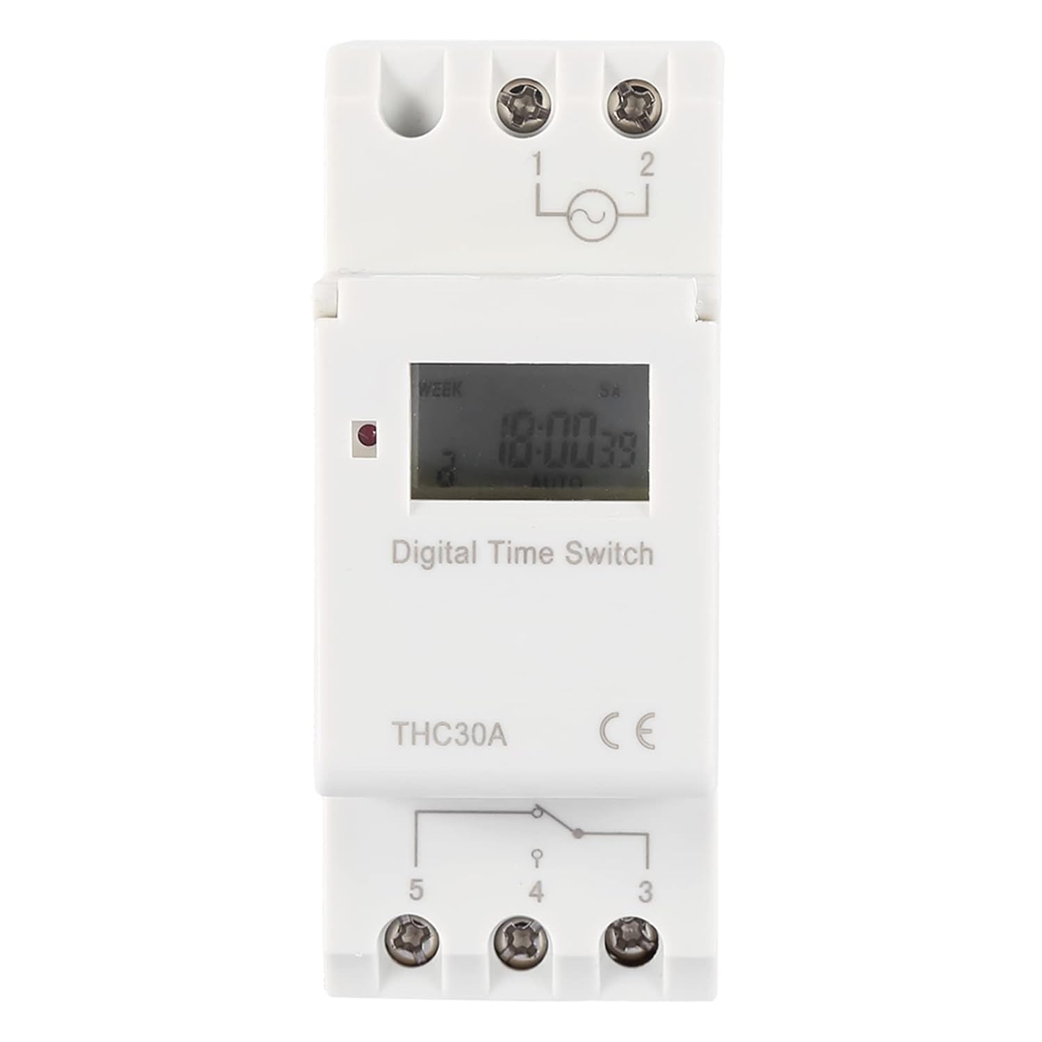 30A Programmable Timer Switch, Digital Countdown Timer for Lights, Fans, and Motors, 12V Electronic Time Control, Adjustable ON/Off Settings