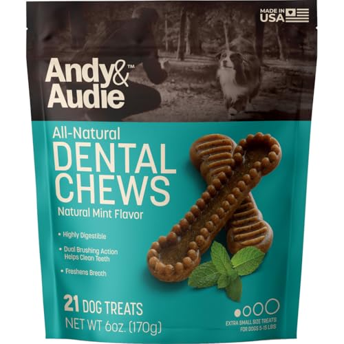 Andy & Audie F10710 Dental Chews for Dogs - Mint - Extra Small - Case of 6