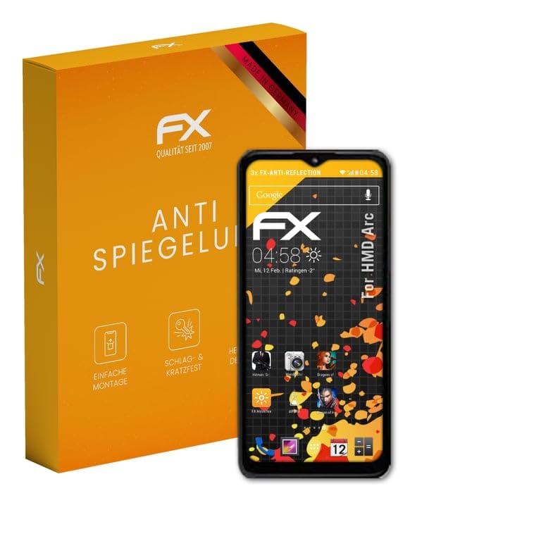atFoliX Screen Protector compatible with HMD Arc Screen Protection Film, anti-reflective and shock-absorbing FX Protector Film (3X)