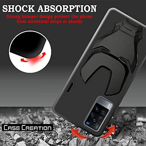 Image of COVERLY Official 3D Smooth Feel Avengers Logo Mask Soft Rugged Grip TPU Silicone Iron Man Engraved Cartoon Movie Engraved Silicone Rubber Matte Strong Back Cover for Vivo X60 (2020) -HD Black Avenger