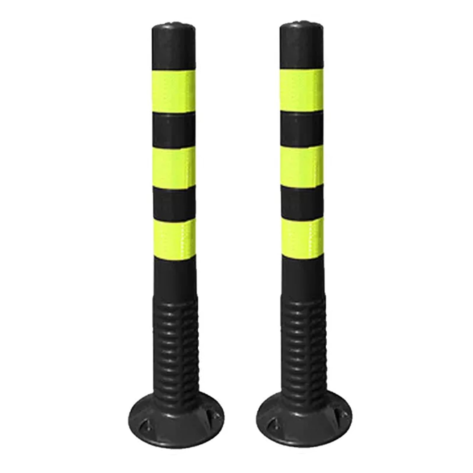 IUokLU Driveway Barrier Traffic Barricade - 18" & 30" Flexible PU Plastic Cones（Black-2 Pack/30in）