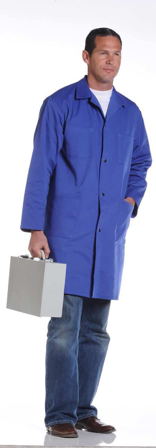 HYDROPLANETE Kodama - Blouse Bleu de Travail - Haute Qualité (4 Poches + Boutons Pressions) pour Professionels, Artisan, Atelier ou Bricolage
