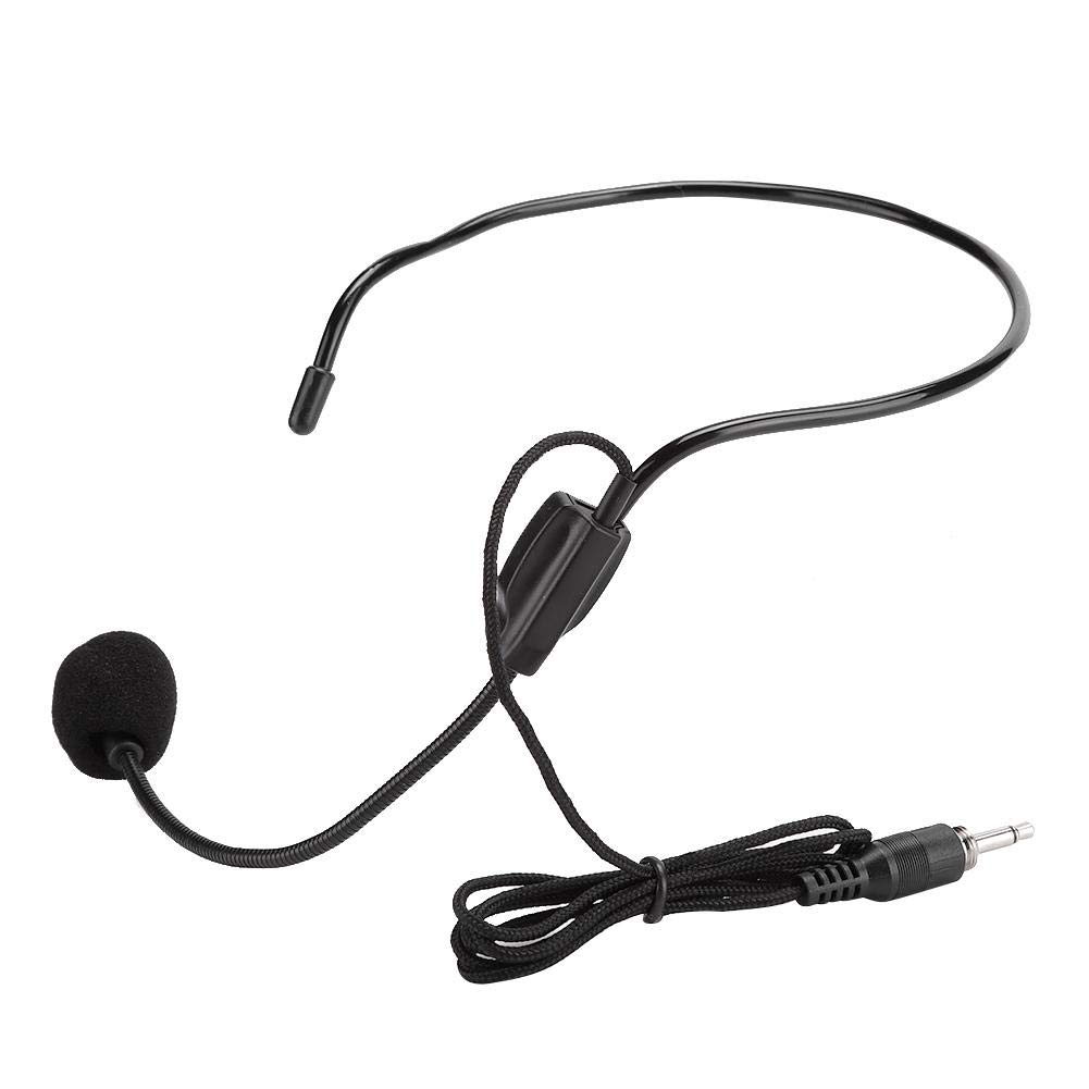 Microfono con auricolare, Microfono con auricolare, Microfono a condensatore da testa cablato con spina a vite da 3 pezzi da 3,5 mm, Microfono unidirezionale con funzione antirumore per Guida all'acqu