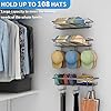 Amazon.com: XRMAO 3 Packs Wall Hat Organizers with Multiple Hooks ...