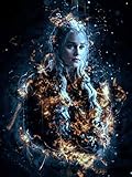 El material del diamante es resina, es más brillante y resistente. El sentido 5D es muy firme y ligero. El color de Diamond es real y hermoso, su efecto se acerca más a la imagen original.