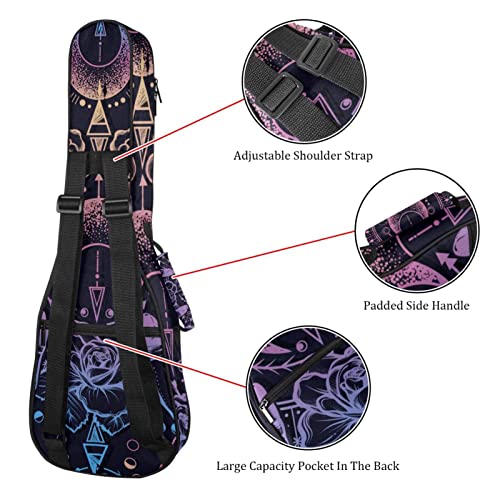 Sac pour ukulélé avec symbole astrologie magique, housse de transport pour ukulélé, housse imperméable Oxford 10 mm d… - Les Beatles, Paul McCartney, John Lennon, RIngo Starr, George Harrison Sac pour ukulélé avec symbole astrologie magique, housse de transport pour ukulélé, housse imperméable Oxford 10 mm d… – Image 4