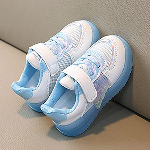 Kids Sneakers Boys Girls White Shoes Lo𝐰 Top Lac𝐞 Up Footwear for Toddler Big Kids Light Up Sneakers for Girls3