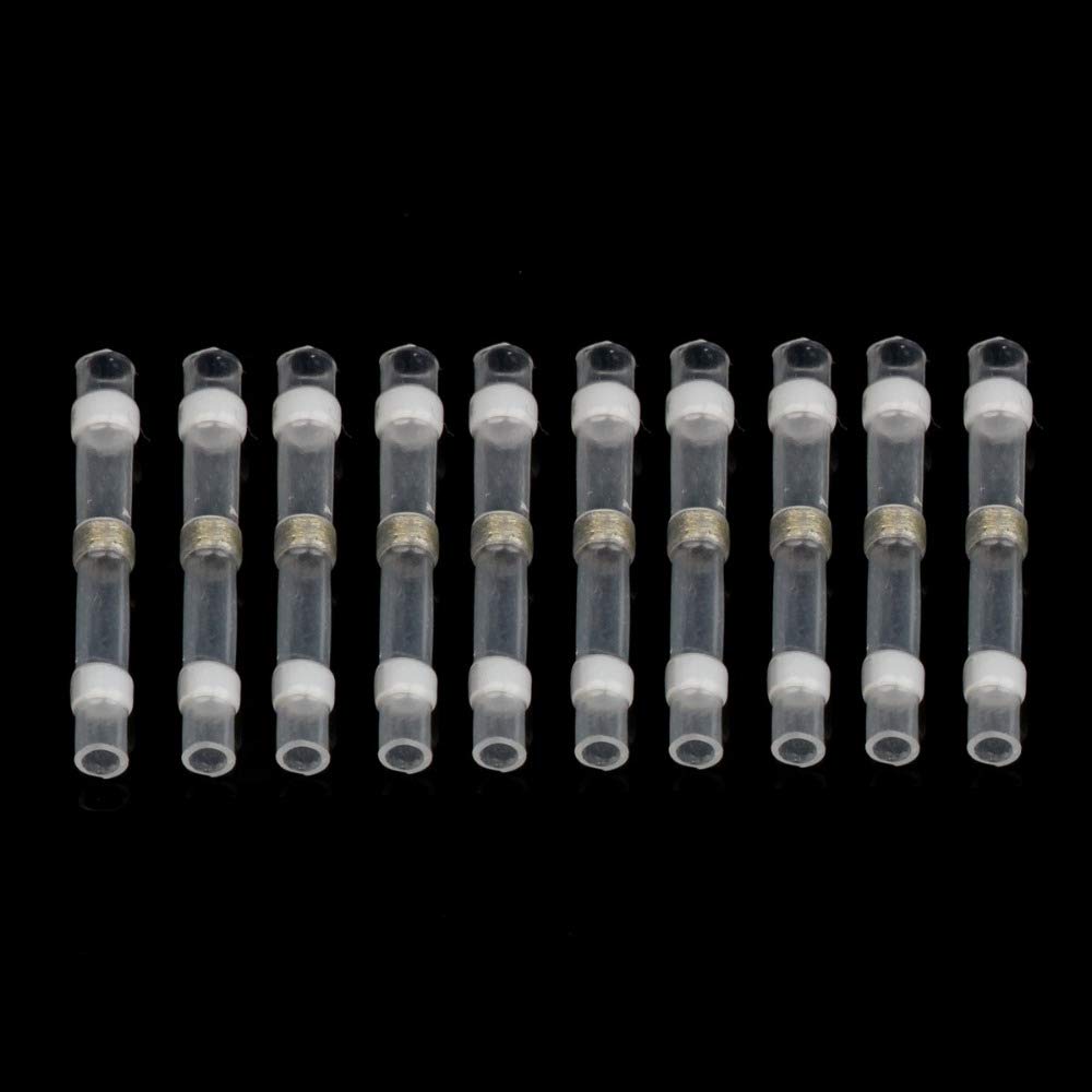 Lot de 10 connecteurs de bornes étanches pour fils électriques - 1,5 mm - Blanc