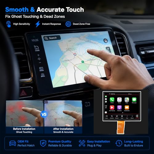 Image of 8.4 inch Uconnect 4C UAQ LCD Monitor Touch Screen Radio Display Compatible with Jeep Wrangler Grand Cherokee RAM 1500 Dodge Chrysler Replaces LA084X01