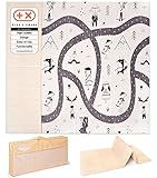 Hakuna Matte Krabbelmatte für Baby 2x1,8m – Preisgekröntes, Wendbares Design: Karibischer Sand und Skandinavische Entdecker – Faltbare Spielmatte zum Krabbeln und Spielen – Geruchlos, Schadstofffrei