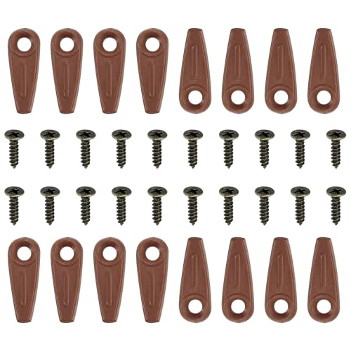 Image of HARFINGTON 50Pcs Picture Frame Backing Hardware Clip with 50Pcs Screws Turn Button Fasteners Set Picture Turn Backing Clips for Craft Hanging Picture Drawing, Brown