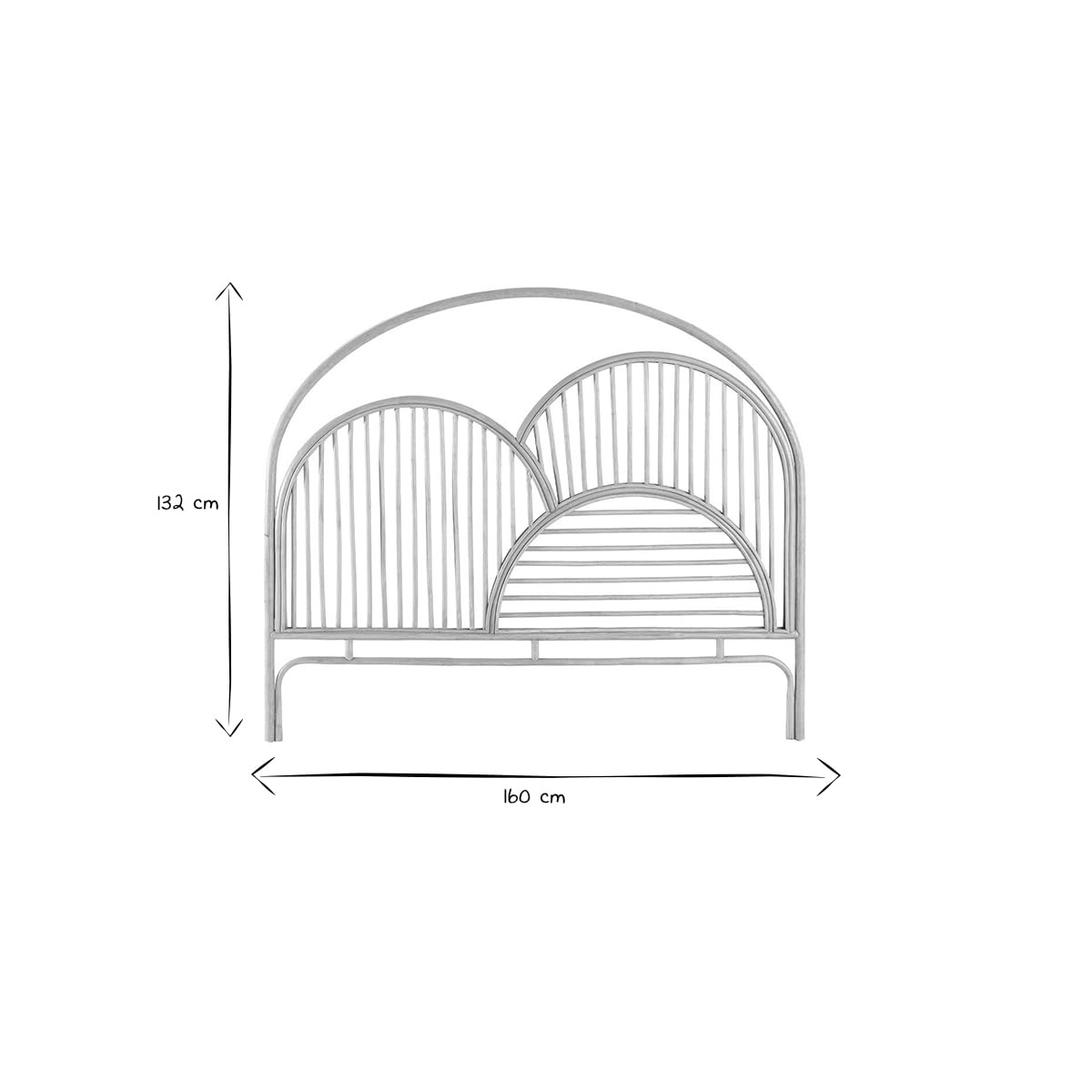 Miliboo Cabecero de Cama de ratán 160 cm PAHOLA