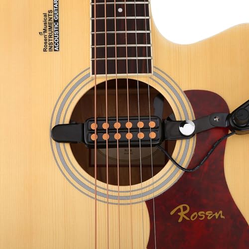 Acoustic Guitar Pickup Magnetic Transducer, 12 Sound Hole with Volume Tone Tuner Kit for Most Acoustic Guitars - Image 4