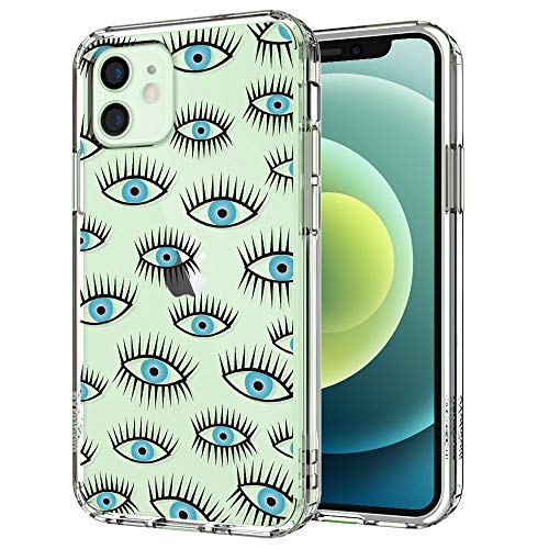 MOSNOVO Evil Eyes Pattern Designed for iPhone 12 Case 6.1 Inch/Designed for iPhone 12 Pro Case 6.1 Inch - Clear