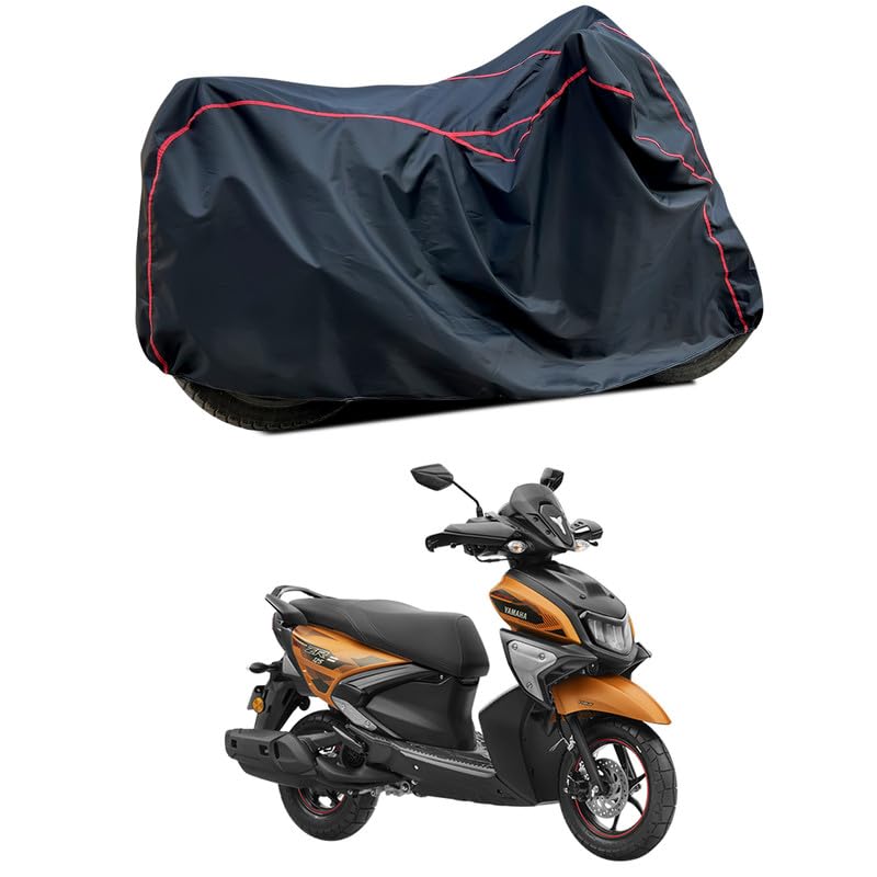 Image of Waterproof Scooter Cover Compatible with Yamaha Ray ZR Fabric UV Protection (Black)