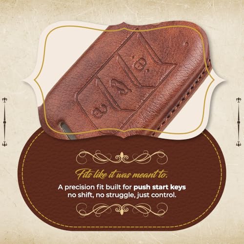Image of Keyzone Vintage Leather Key Cover for Thar, Scorpio, Bolero, XUV700, XUV400, XUV300, TUV300, Marazzo 3 Button flip Key. (VL - Brown)