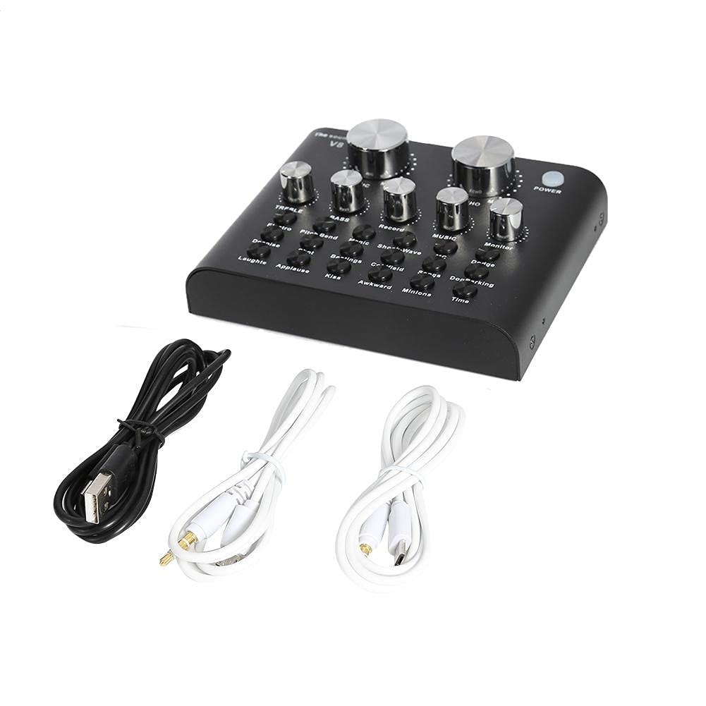 Carte Son Externe USB avec Microphone pour téléphone Portable et Interface Audio pour Ordinateur Portable