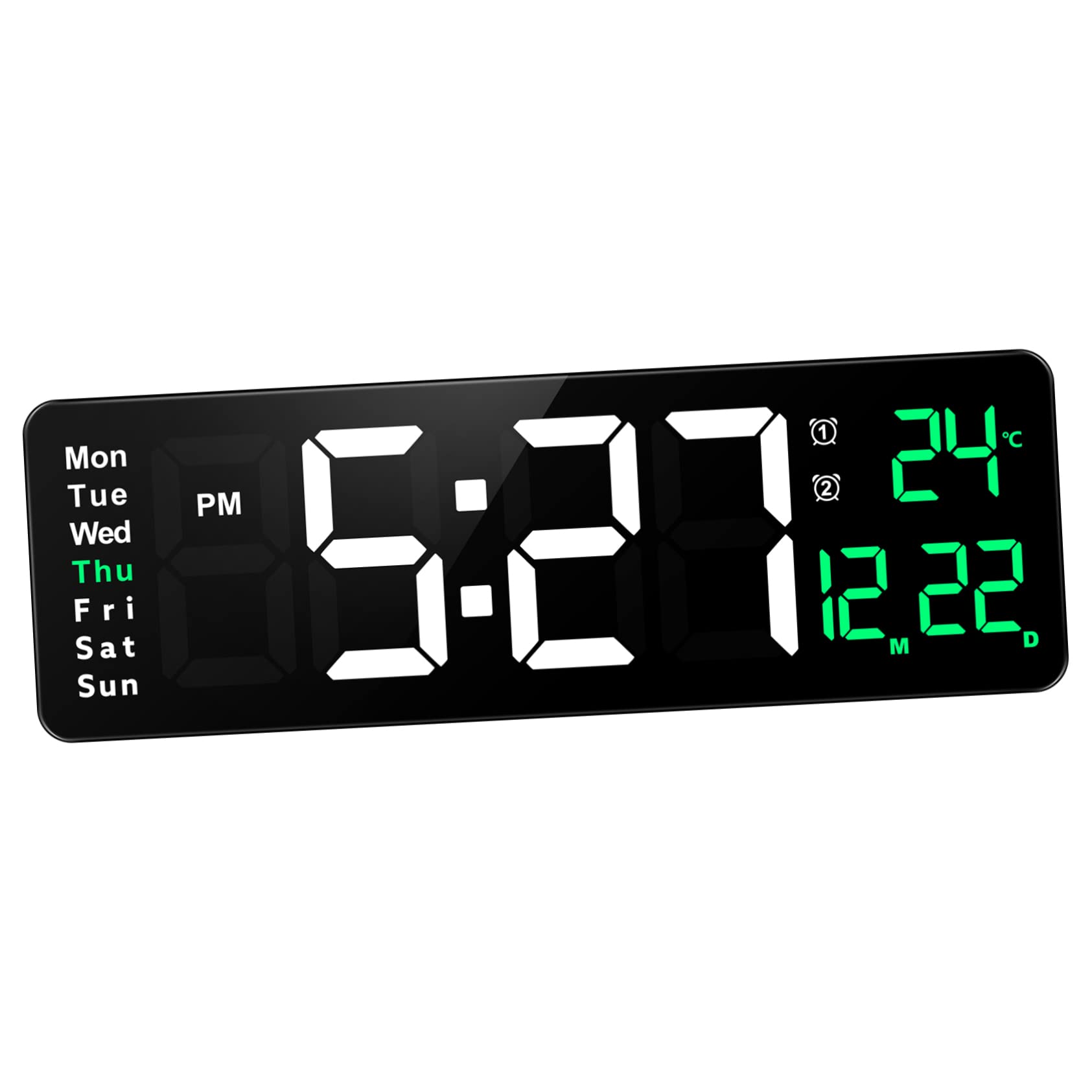 Horloge murale numérique LED verte : résolvez le manque de lisibilité avec la télécommande
