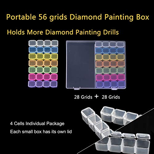 Diamond Painting Box 56 Kleines Gitter Diamant Stickerei Sortierbox Kunststoff Sortierbox Diamond Painting Box Für… – Bild 4