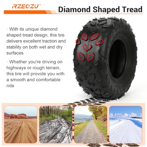 Image of Mini Bike 145 /70-6 Tires and Rear Wheels Rims Assembly Kit Replacement for Coleman CT100U CC100X Baja Doodlebug DB30 Motovox MBX10 MBX11 Monster Moto 80cc 105cc Minibike Parts