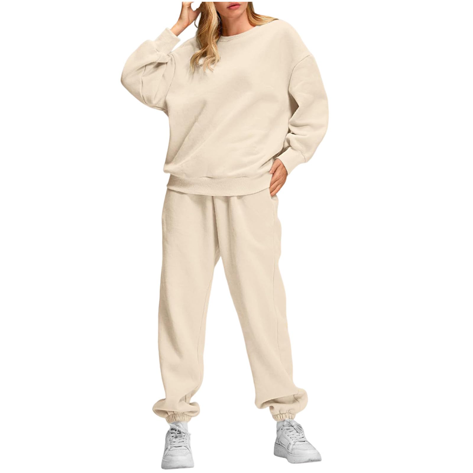 Completo Donna Sportivo Felpa e Pantaloni Tuta Casual Coordinato Outdoor