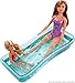Barbie Doll House Playset with Toy Furniture & Accessories, Portable with Carrying Handle, 2 Feet Wide with Fold-Out Bed & Pool
