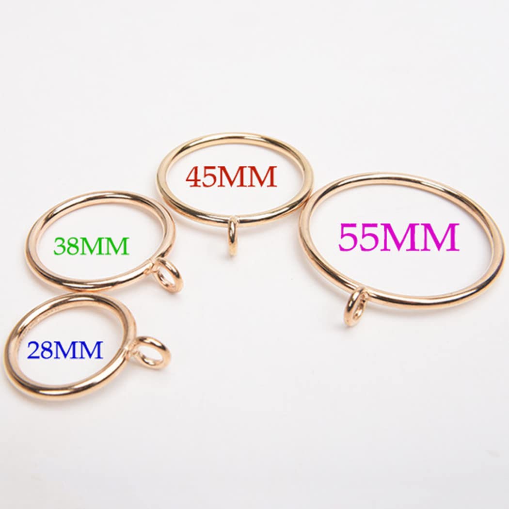 Anelli per tende, ganci per tende, anelli da appendere, 50 confezioni di anelli per tende in metallo, anelli da appendere per tende, tendaggi, tende, finestre, ganci per tende, ganci, 28 mm (colore: 5
