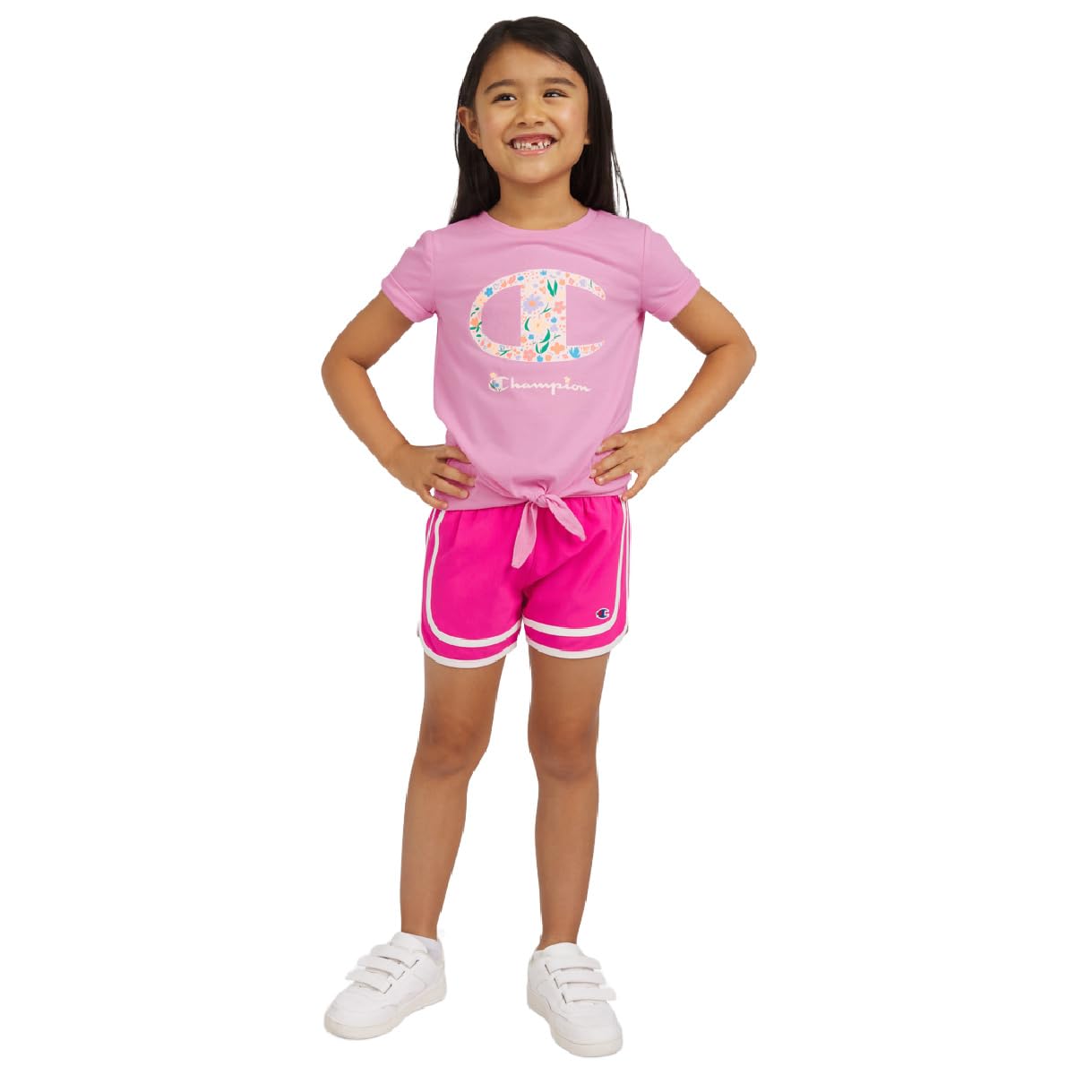 Champion Set di 2 pantaloncini corti da ragazza per ragazze abbigliamento attivo