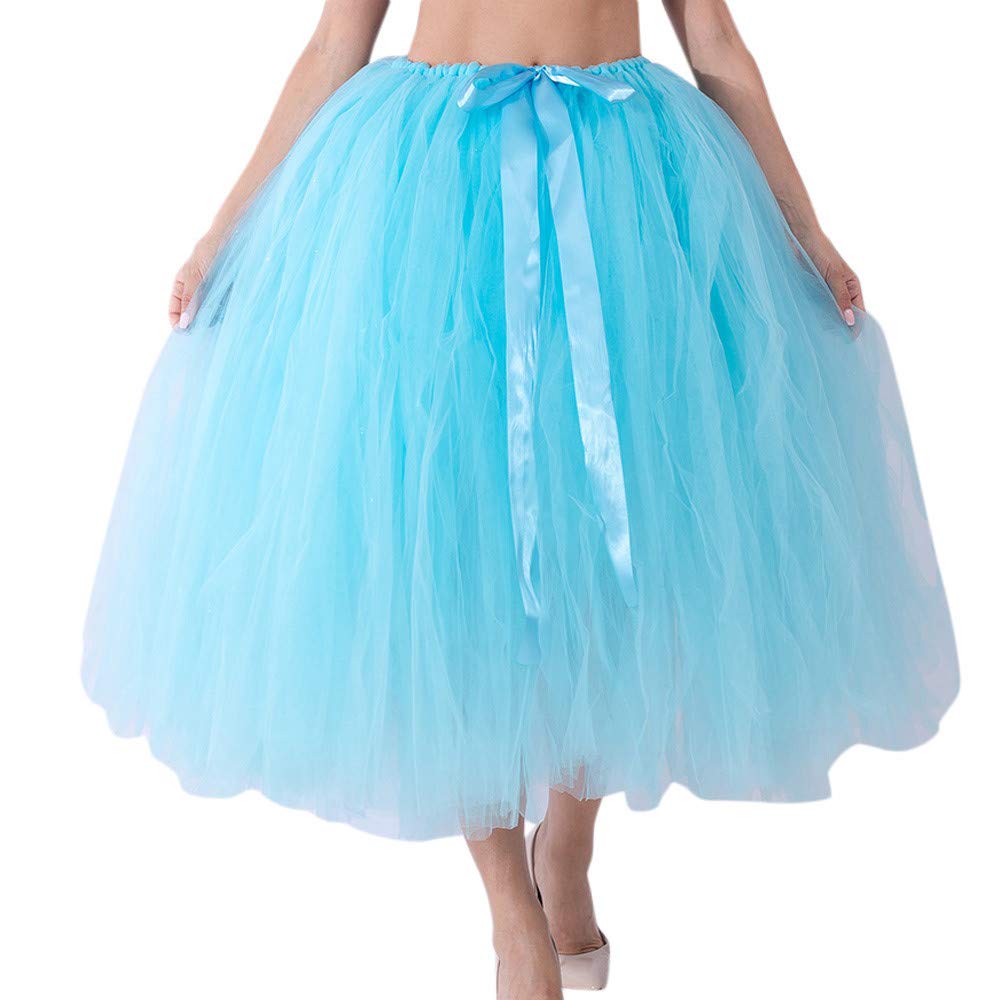 Falda midi de tul para mujer, falda larga de tul, elegantes faldas de fiesta de graduación, falda tutú cómoda con capas, falda de capas de color sólido para carnaval, graduación, moda para dama de