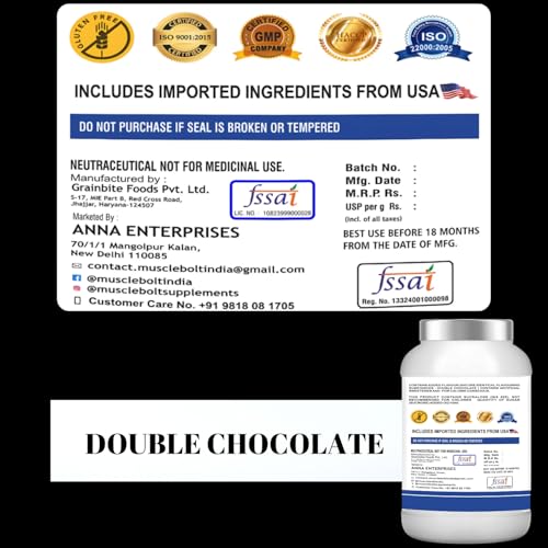 Image of 1Kg Platinum Whey Concentrate Protein (30 Servings, Double Chocolate) - Beginner, Muscle Growth, Muscle Recovery, Easy Digestion, Increase Strength & Performance, 15g Protein per Serving